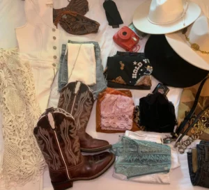 Free People Black & White Rose Jumper