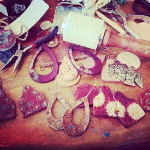 leather earrings